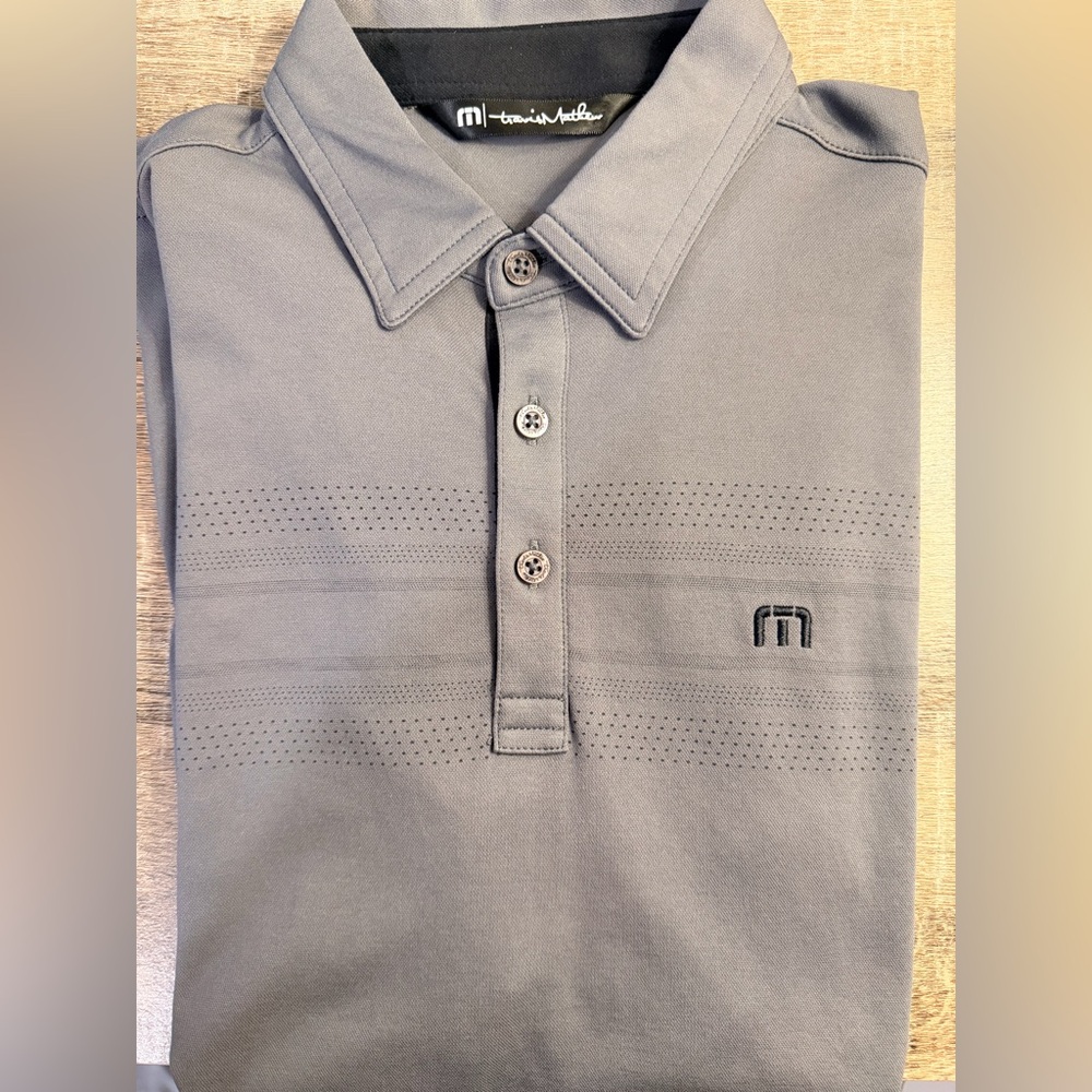 Travis Mathew Steel Gray Polo Shirt